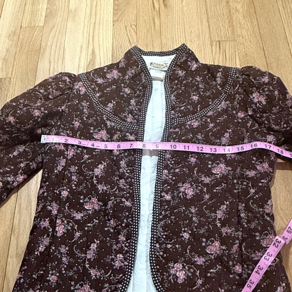 Vintage Jessica's Gunnies Brown Pink Floral Quilted Jacket Sz M - Picture 8 of 13